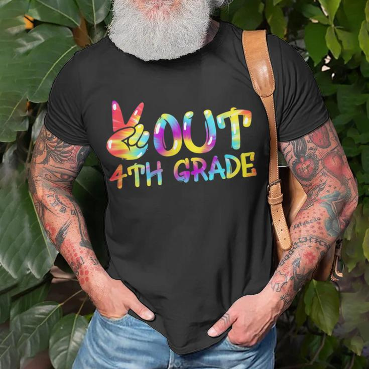 Peace Out 4Th Grade Tie Dye Graduation Last Day Of School V2 Unisex T-Shirt Gifts for Old Men