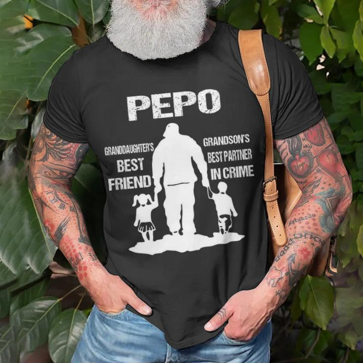 Pepo Grandpa Pepo Best Friend Best Partner In Crime T-Shirt Gifts for Old Men