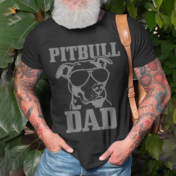 Pitbull Dad Dog Pitbull Sunglasses Fathers Day Pitbull V3 T-shirt Gifts for Old Men