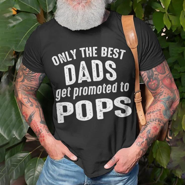 Pops Grandpa Only The Best Dads Get Promoted To Pops T-Shirt Gifts for Old Men