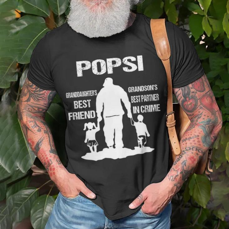 Popsi Grandpa Popsi Best Friend Best Partner In Crime T-Shirt Gifts for Old Men