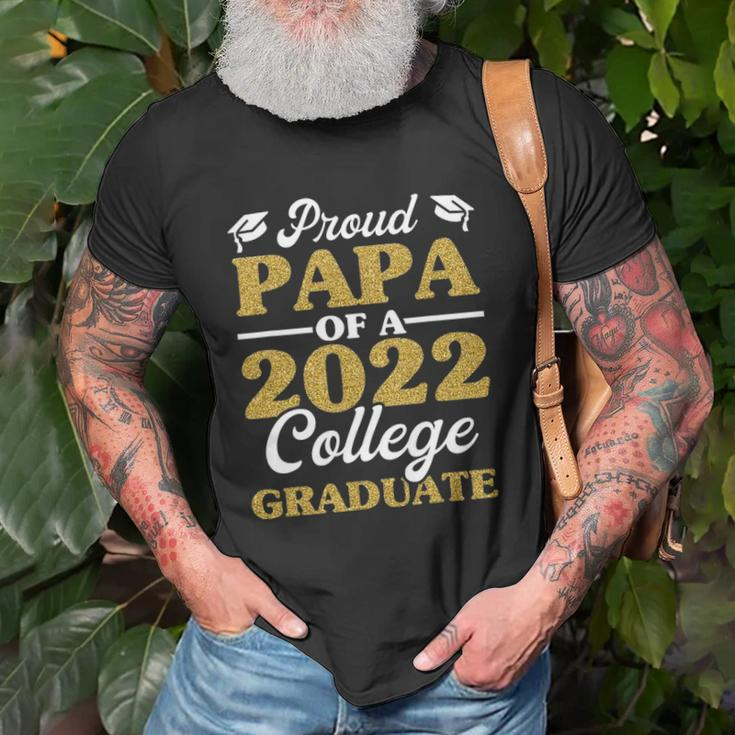 Proud Papa Of 2022 College Graduate Grandpa Graduation Unisex T-Shirt Gifts for Old Men