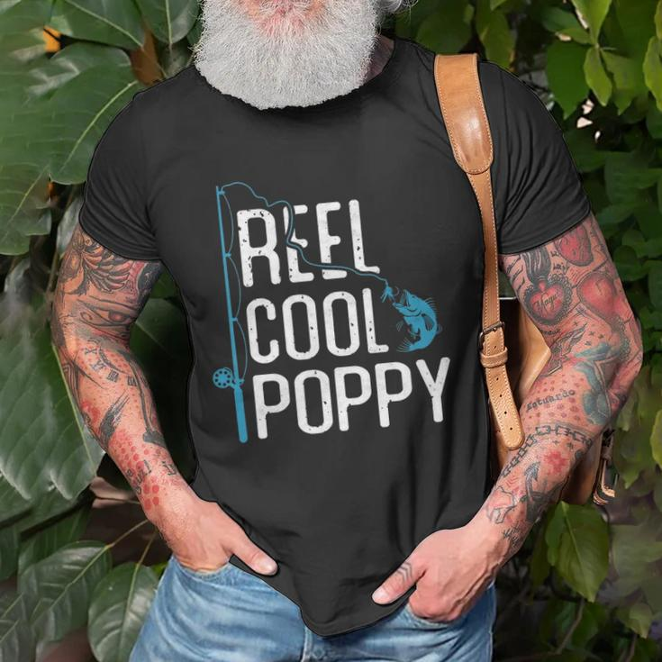 Reel Cool Poppy Fishing Fathers Day Gift Fisherman Poppy Unisex T-Shirt Gifts for Old Men