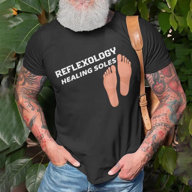 Reflexology Massage Therapist Reflexology Healing Soles Unisex T-Shirt Gifts for Old Men