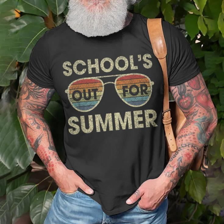 Retro Last Day Of School Schools Out For Summer Teacher Gift V2 Unisex T-Shirt Gifts for Old Men