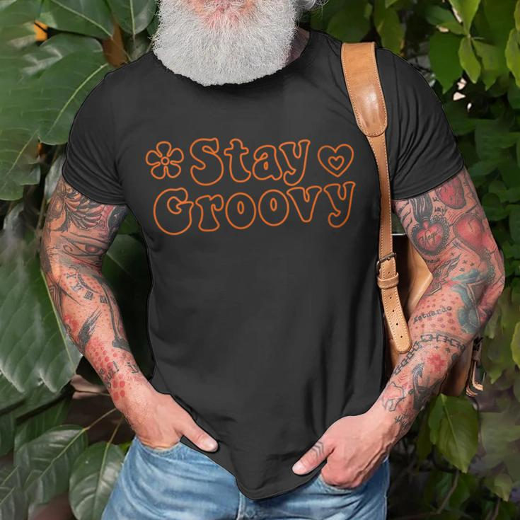 Stay Groovy Hippie Retro Style Unisex T-Shirt Gifts for Old Men