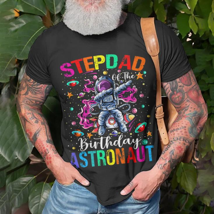 Stepdad Of The Birthday Astronaut Boy Space Theme Kids Unisex T-Shirt Gifts for Old Men