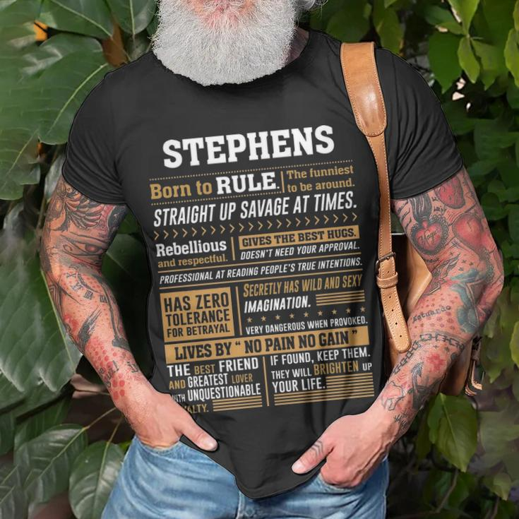 Stephens Name Stephens Born To Rule T-Shirt Gifts for Old Men