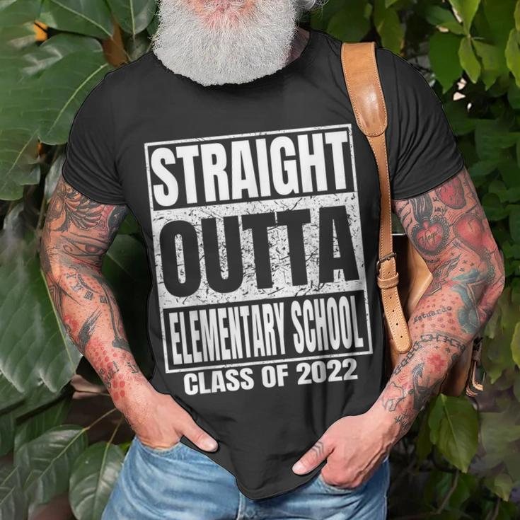 Straight Outta Elementary School Graduation Class 2022 Funny Unisex T-Shirt Gifts for Old Men
