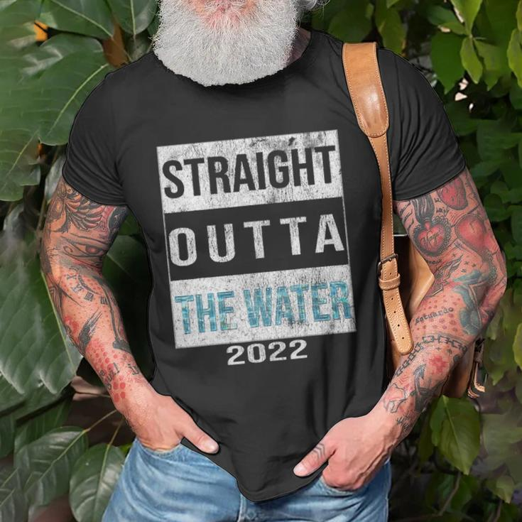 Straight Outta The Water Cool Christian Baptism 2022 Vintage Unisex T-Shirt Gifts for Old Men