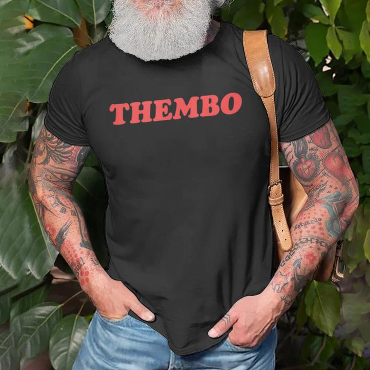 Thembo Them Bimbo Nonbinary Genderfluid Pronouns Pride Unisex T-Shirt Gifts for Old Men