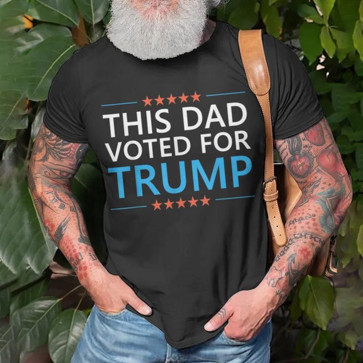 This Dad Voted For Trump Funny 4Th Of July Fathers Day Meme Unisex T-Shirt Gifts for Old Men