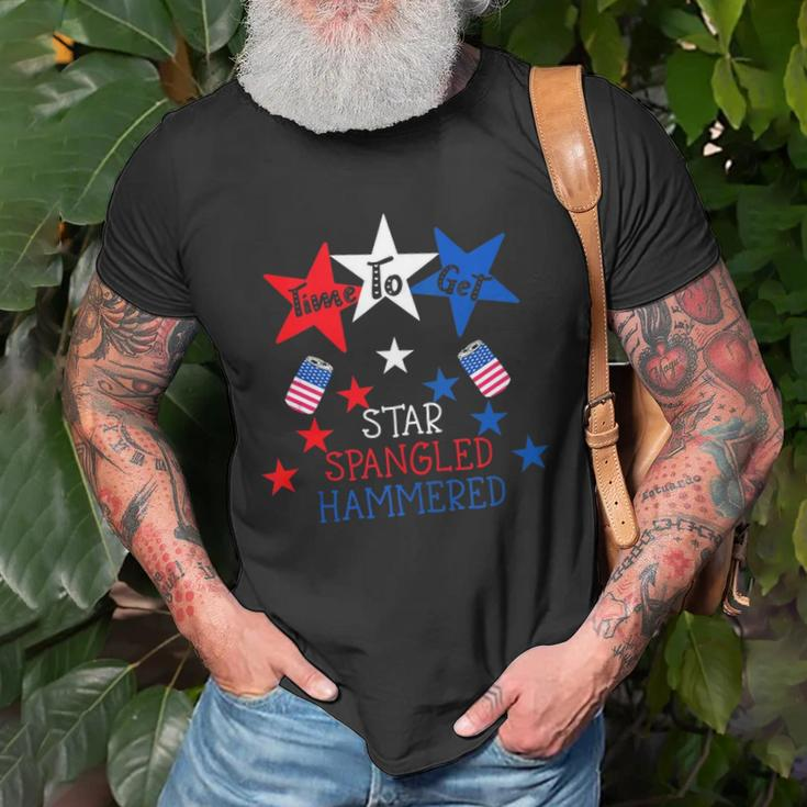 Time To Get Star Spangled Hammered 4Th Of July Drinking Gift Unisex T-Shirt Gifts for Old Men