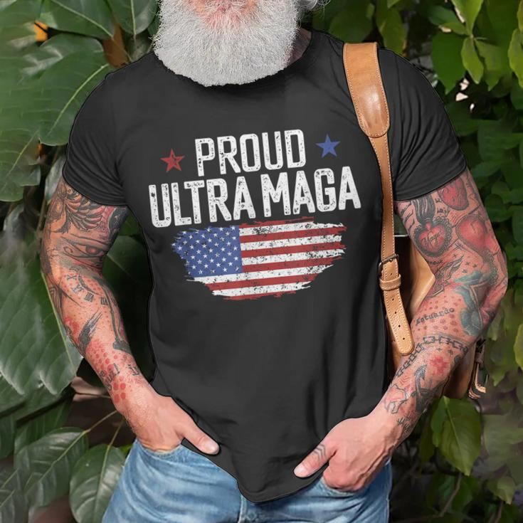 Ultra Maga American Flag Disstressed Proud Ultra Maga Unisex T-Shirt Gifts for Old Men