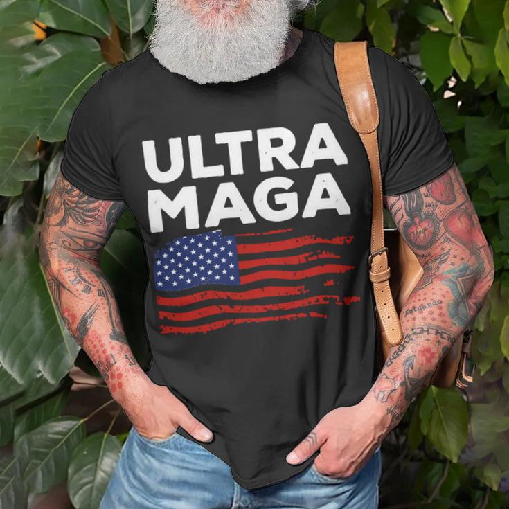 Ultra Maga Proud American Distressed Flag Patriotic Gift Unisex T-Shirt Gifts for Old Men