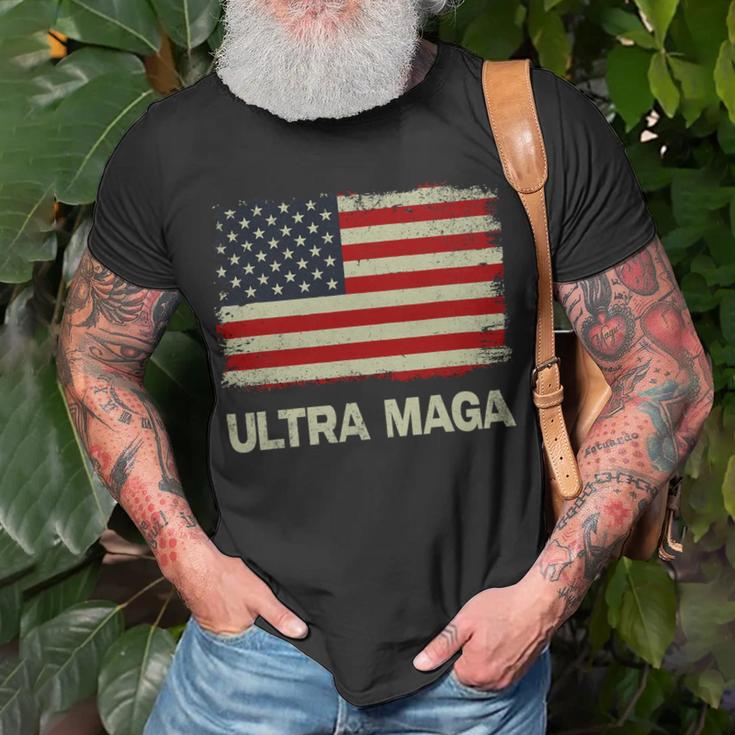 Ultra Maga United State Flag Unisex T-Shirt Gifts for Old Men