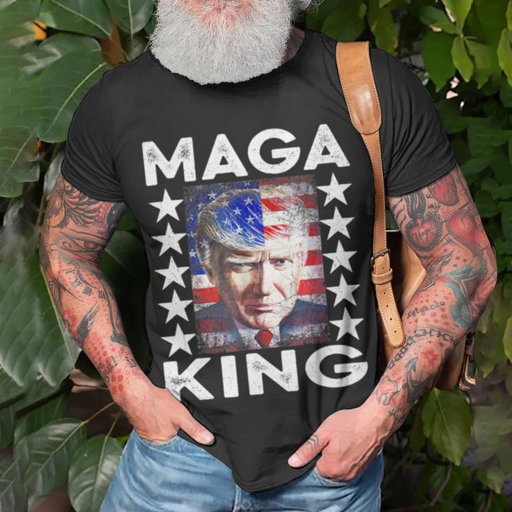 Ultra Mega King Trump Vintage American Us Flag Anti Biden Unisex T-Shirt Gifts for Old Men