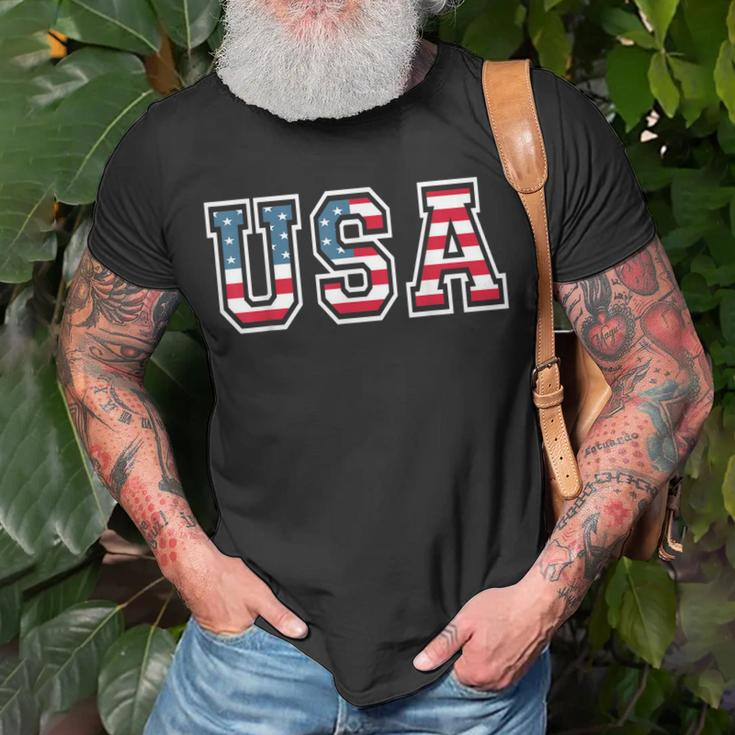 Usa Us Flag Patriotic 4Th Of July America V2 Unisex T-Shirt Gifts for Old Men