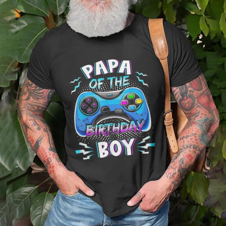 Video Game Birthday Party Papa Of The Birthday Boy Matching Unisex T-Shirt Gifts for Old Men