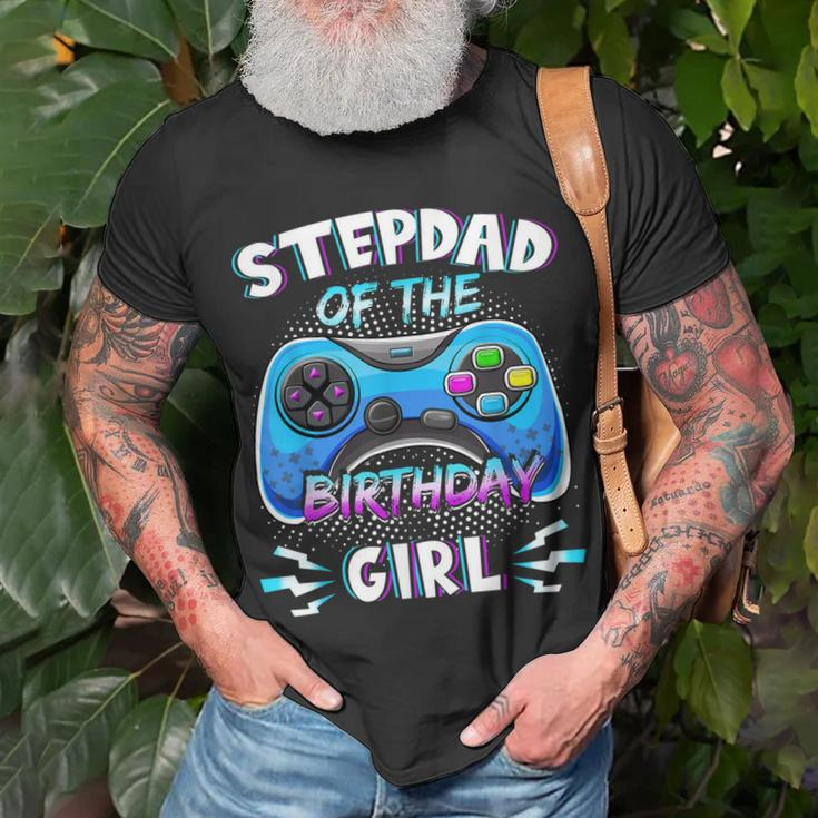 Video Game Birthday Party Stepdad Of The Bday Girl Matching Unisex T-Shirt Gifts for Old Men