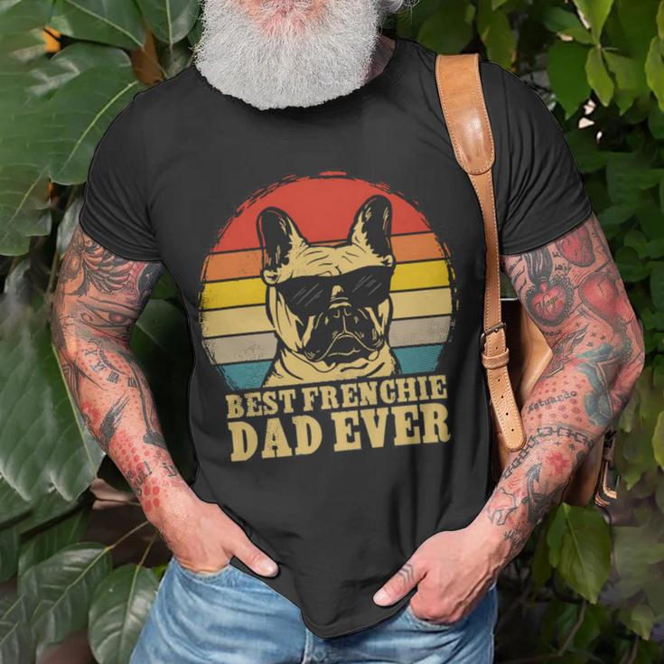 Vintage Best Frenchie Dad Ever Fathers Day 90 Shirt Unisex T-Shirt Gifts for Old Men