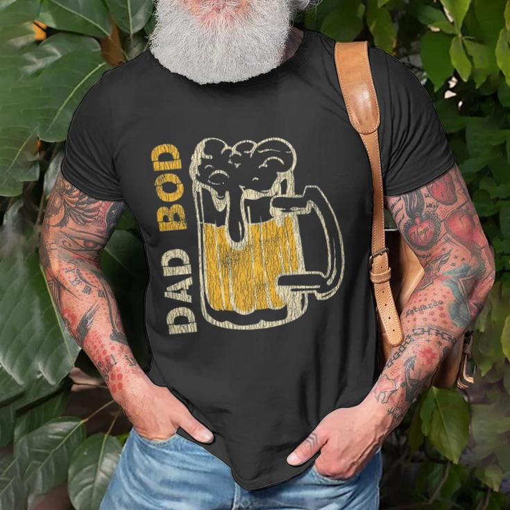 Vintage Its Not A Dad Bod Its Father Dad Figure Drinking Unisex T-Shirt Gifts for Old Men