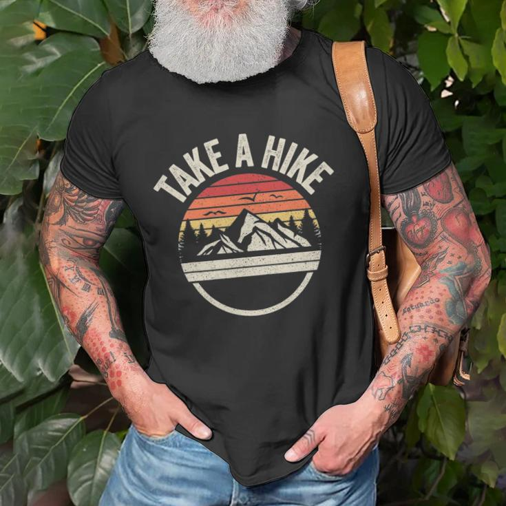 Vintage Retro Take A Hike Hiker Outdoors Camping Unisex T-Shirt Gifts for Old Men