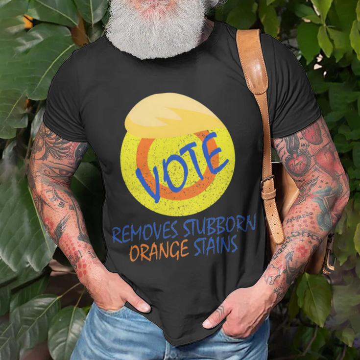 Vote Removes Stubborn Orange Stains 902 Shirt Unisex T-Shirt Gifts for Old Men