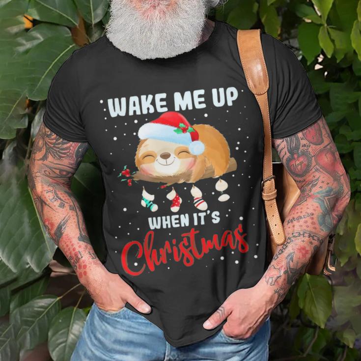 Wake Me Up When Its Christmas 819 Shirt Unisex T-Shirt Gifts for Old Men