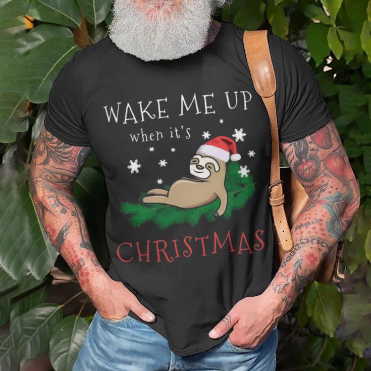 Wake Me Up When Its Christmas 820 Shirt Unisex T-Shirt Gifts for Old Men