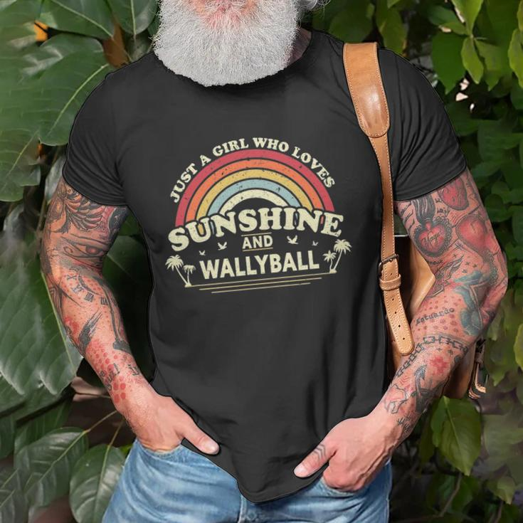 Wallyball A Girl Who Loves Sunshine And Wallyball Unisex T-Shirt Gifts for Old Men