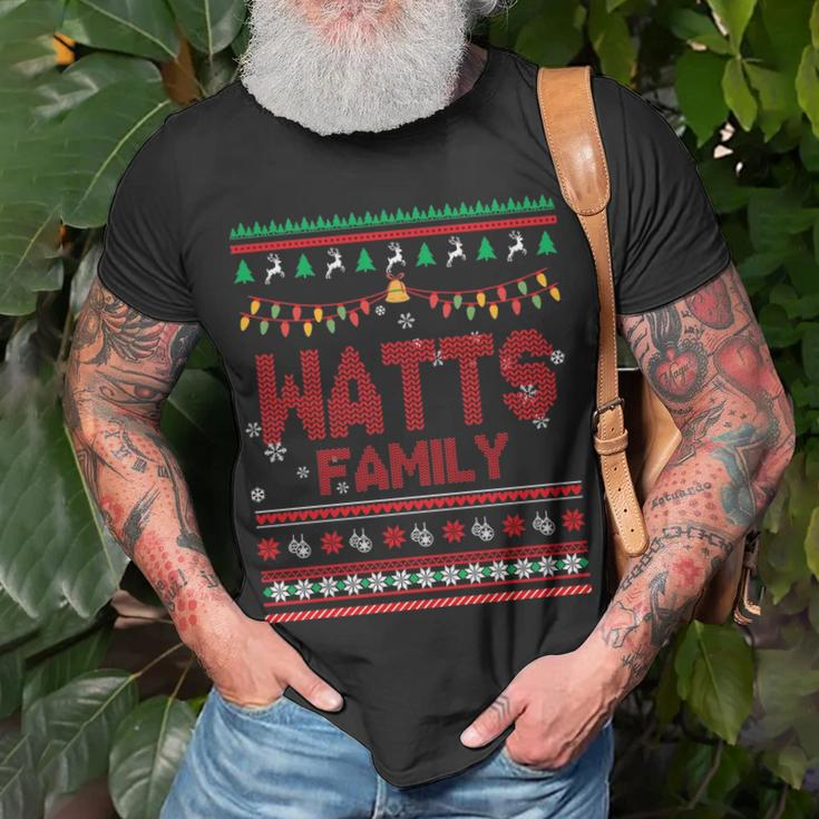 Watts Name Watts Family T-Shirt Gifts for Old Men