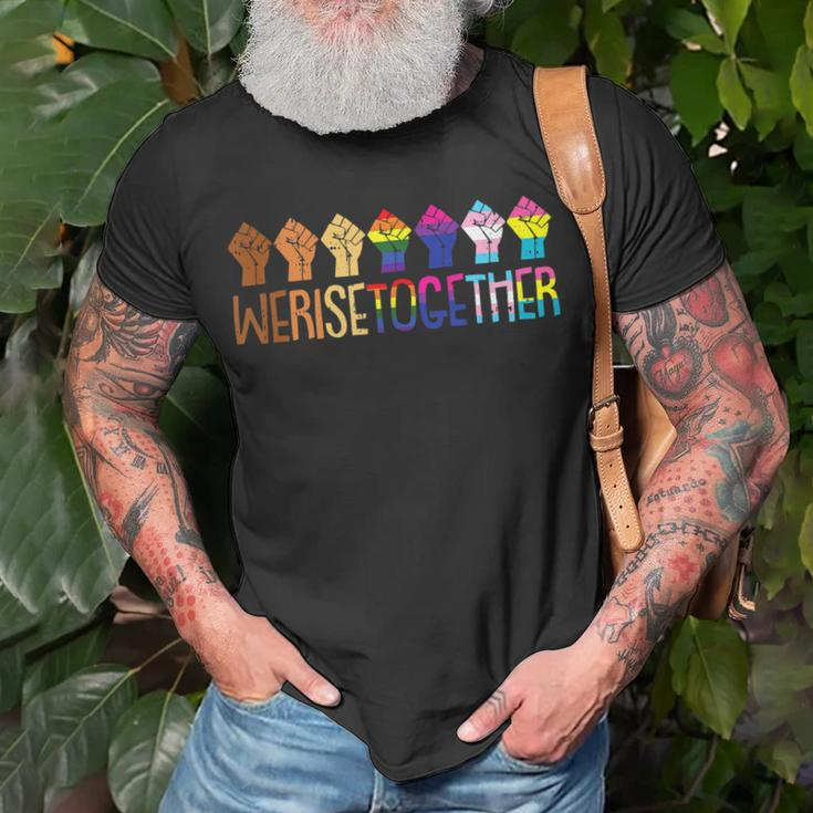 We Rise Together Lgbt Q Pride Social Justice Equality AllyUnisex T-Shirt Gifts for Old Men
