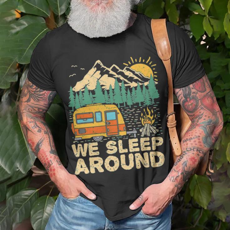 We Sleep Funny Camping Unisex T-Shirt Gifts for Old Men