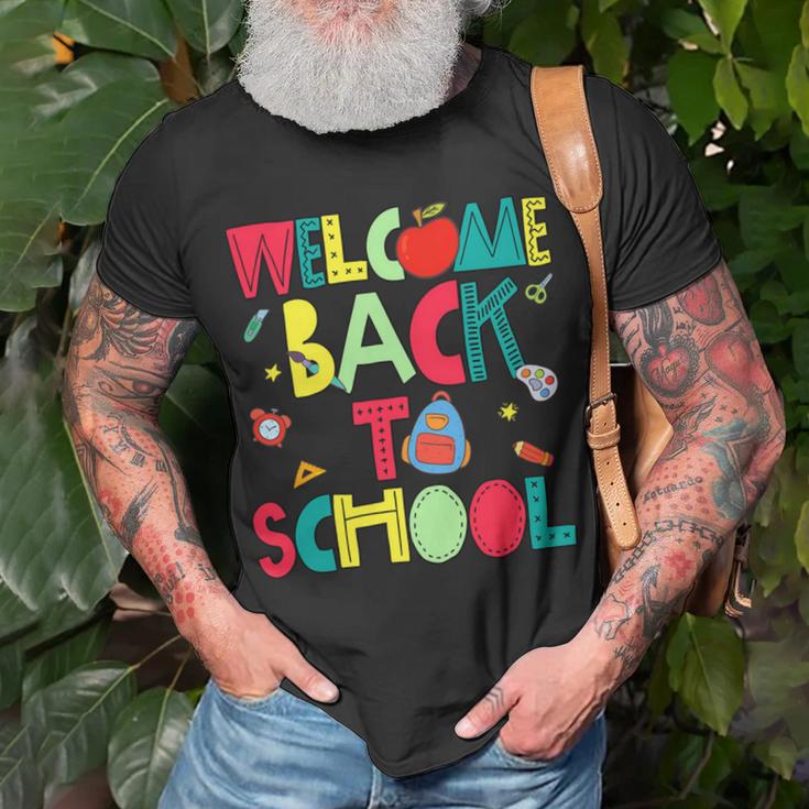 Welcome Back To School Happy First Day 488 Shirt Unisex T-Shirt Gifts for Old Men