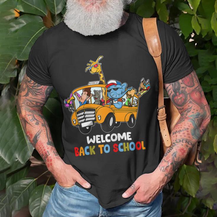 Welcome Back To School Zoo Animal Bus 477 Shirt Unisex T-Shirt Gifts for Old Men