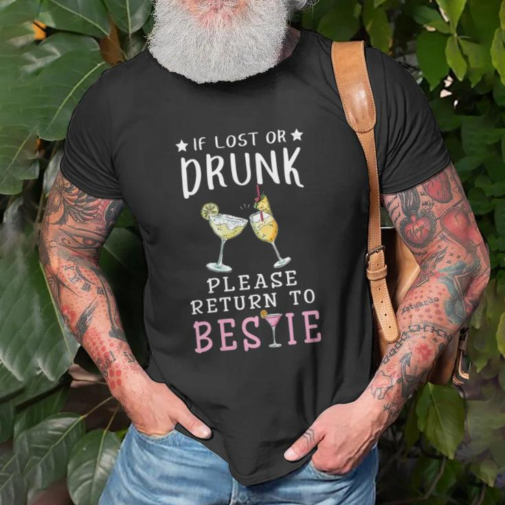 Womens If Lost Or Drunk Please Return To Bestie Matching Unisex T-Shirt Gifts for Old Men