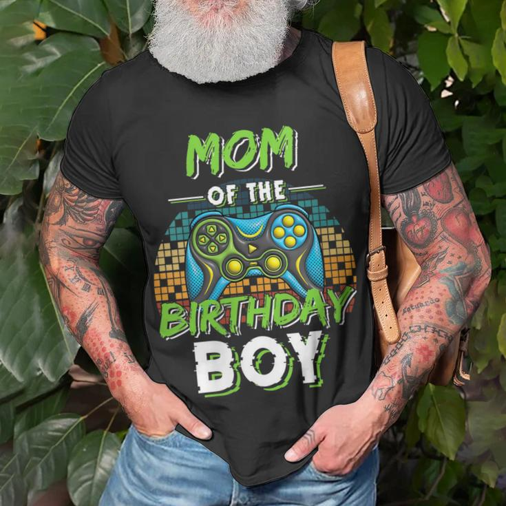 Womens Mom Of The Birthday Boy Matching Video Gamer Birthday Party Unisex T-Shirt Gifts for Old Men