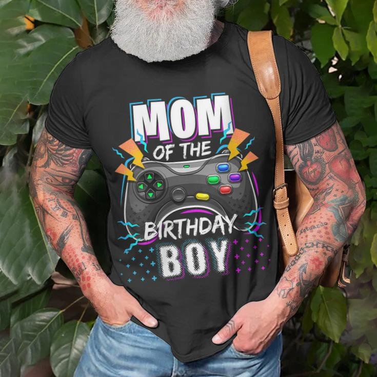 Womens Mom Of The Birthday Boy Matching Video Gamer Birthday Party V3 Unisex T-Shirt Gifts for Old Men