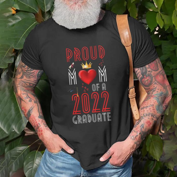Womens Proud Mom Of A 2022 Graduate Graduation 2022 Mother Red Unisex T-Shirt Gifts for Old Men