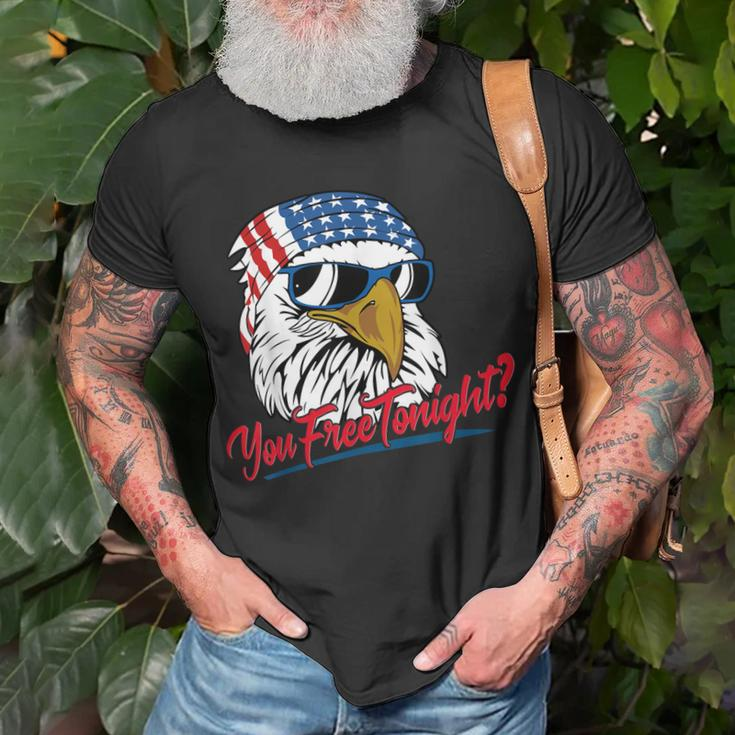 You Free Tonight Bald Eagle American Flag Happy 4Th Of July V2 Unisex T-Shirt Gifts for Old Men