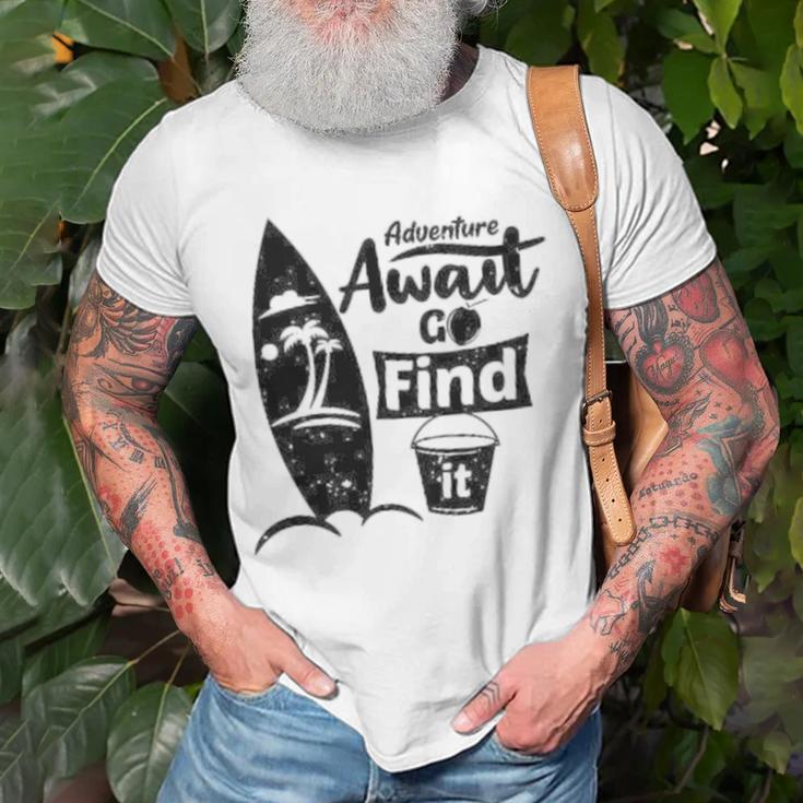 Adventure Await Go Find Itsummer Shirt Travel Tee Adventure Shirts Action Shirt Funny Tees Graphic Tees Unisex T-Shirt Gifts for Old Men