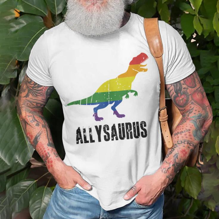 Allysaurus Ally Pride Gay Pride Lgbt Allysaurus Unisex T-Shirt Gifts for Old Men