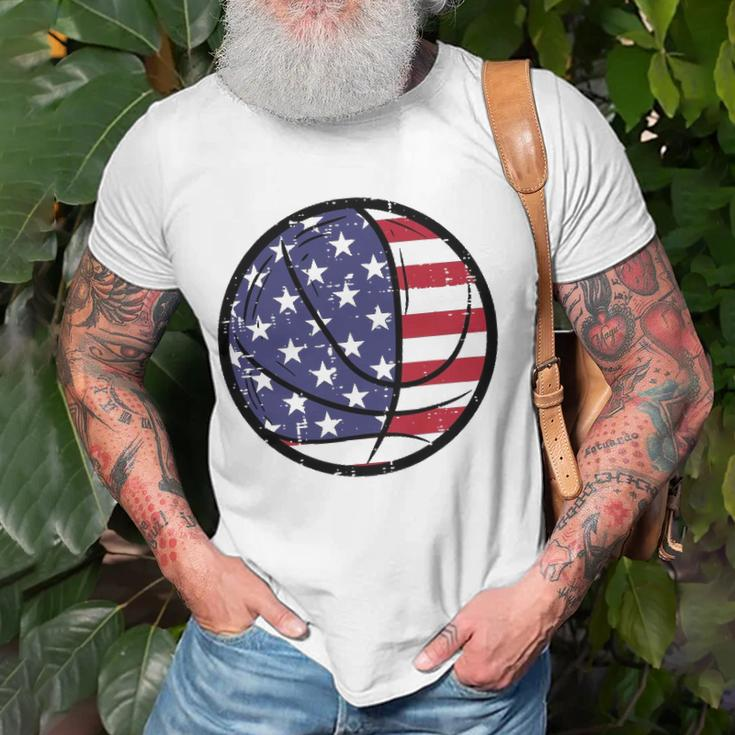 Basketball Fourth July 4Th Sports Patriotic Men Women Kids Unisex T-Shirt Gifts for Old Men