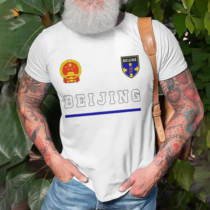 Beijing Soccer Jersey Tee Flag Football Unisex T-Shirt Gifts for Old Men