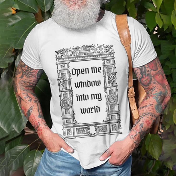 Black White Gothic Medieval Unisex T-Shirt Gifts for Old Men