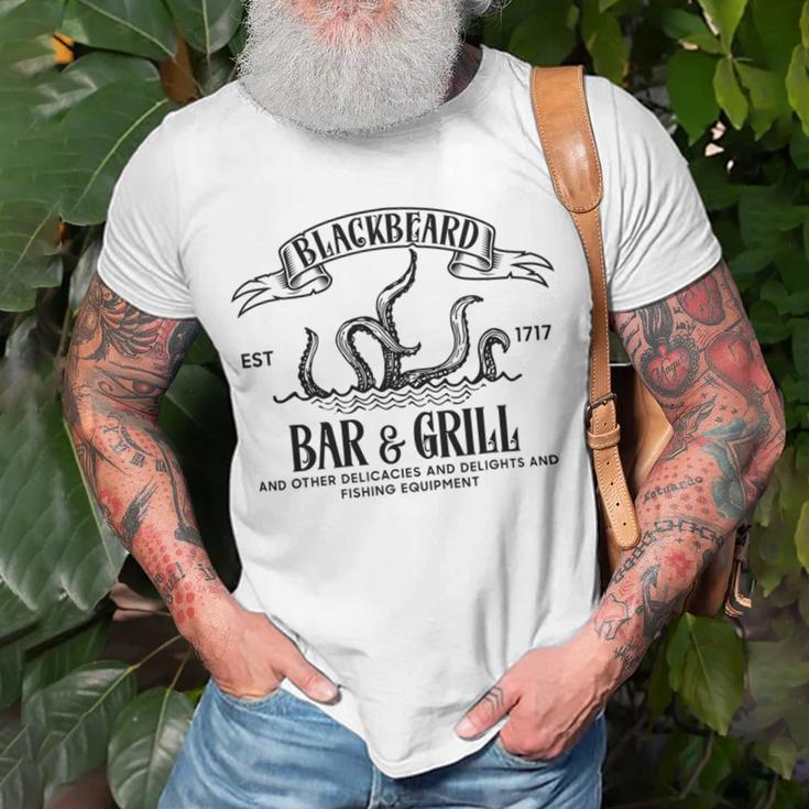 Blackbeards Bar And Grill Est Unisex T-Shirt Gifts for Old Men