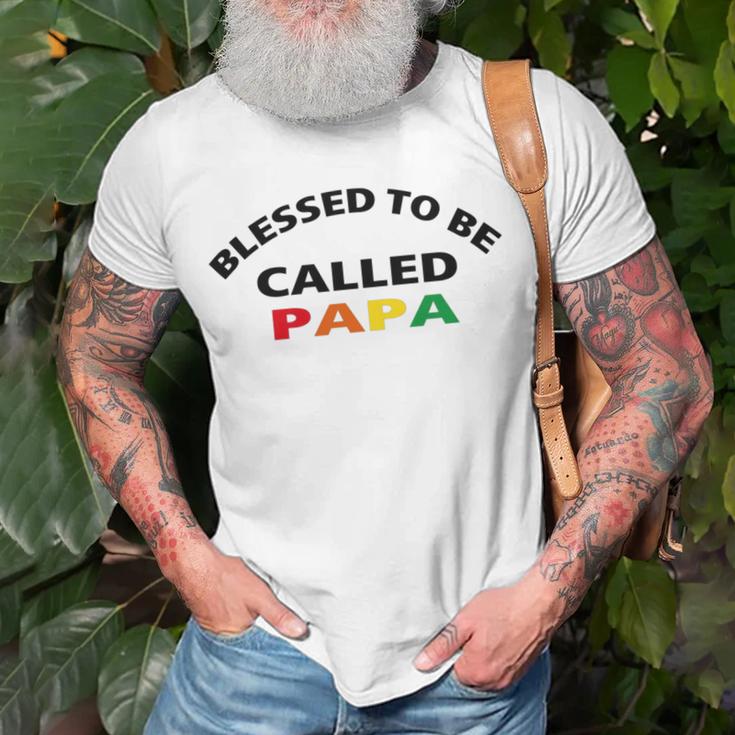 Blessed To Be Called Papa Sticker Unisex T-Shirt Gifts for Old Men