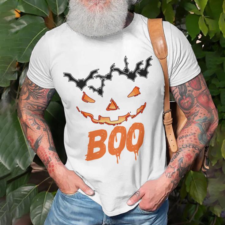 Boo Scary Pumpkin Face Unisex T-Shirt Gifts for Old Men