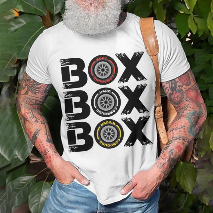 Box Box Box F1 Tyre Compound V2 Design Unisex T-Shirt Gifts for Old Men